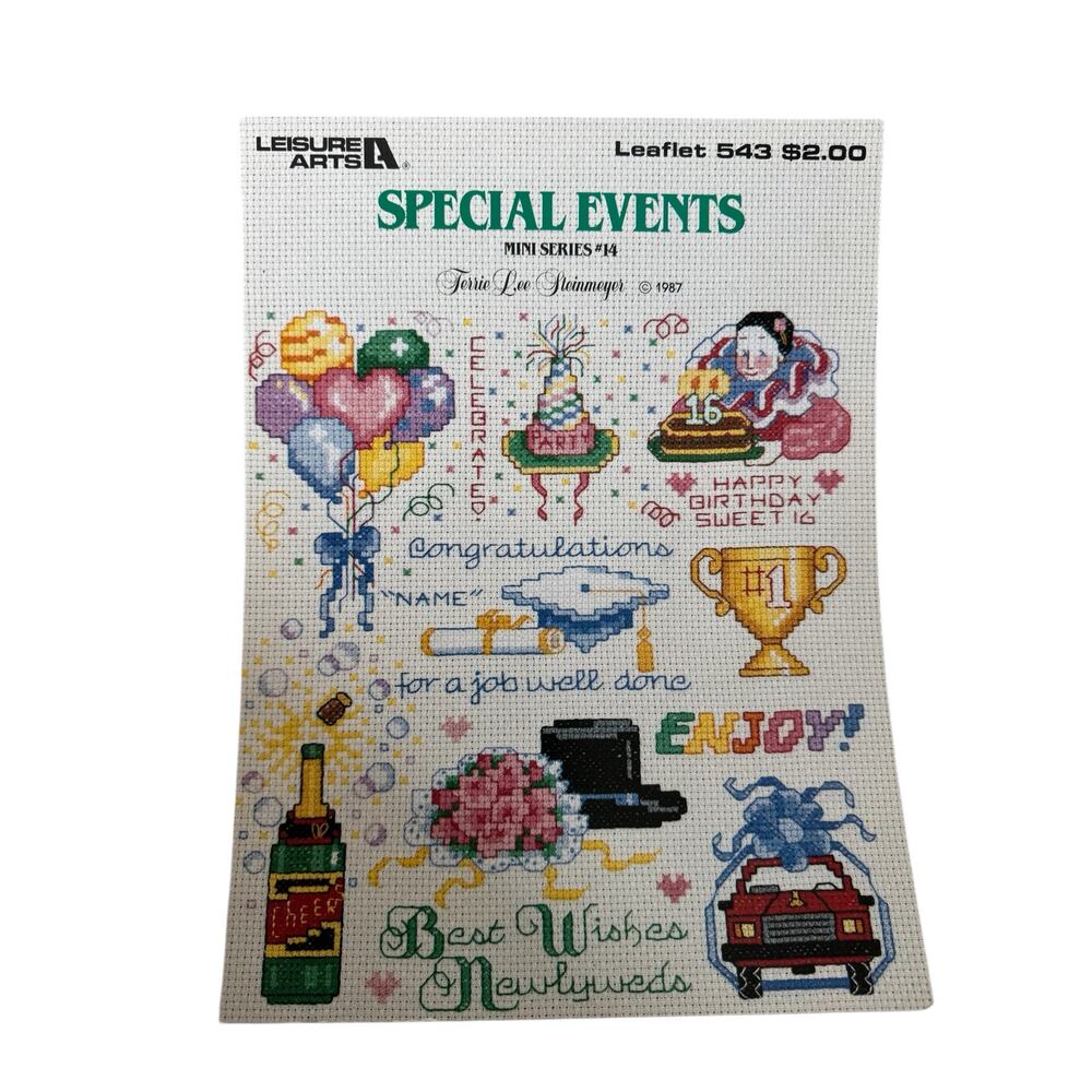 Vintage Special Events Mini Series #14 Cross Stitch Design Booklet Celebrations